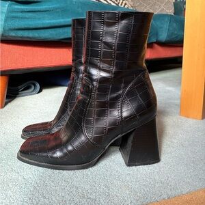 Princess Polly Black Heeled Boots